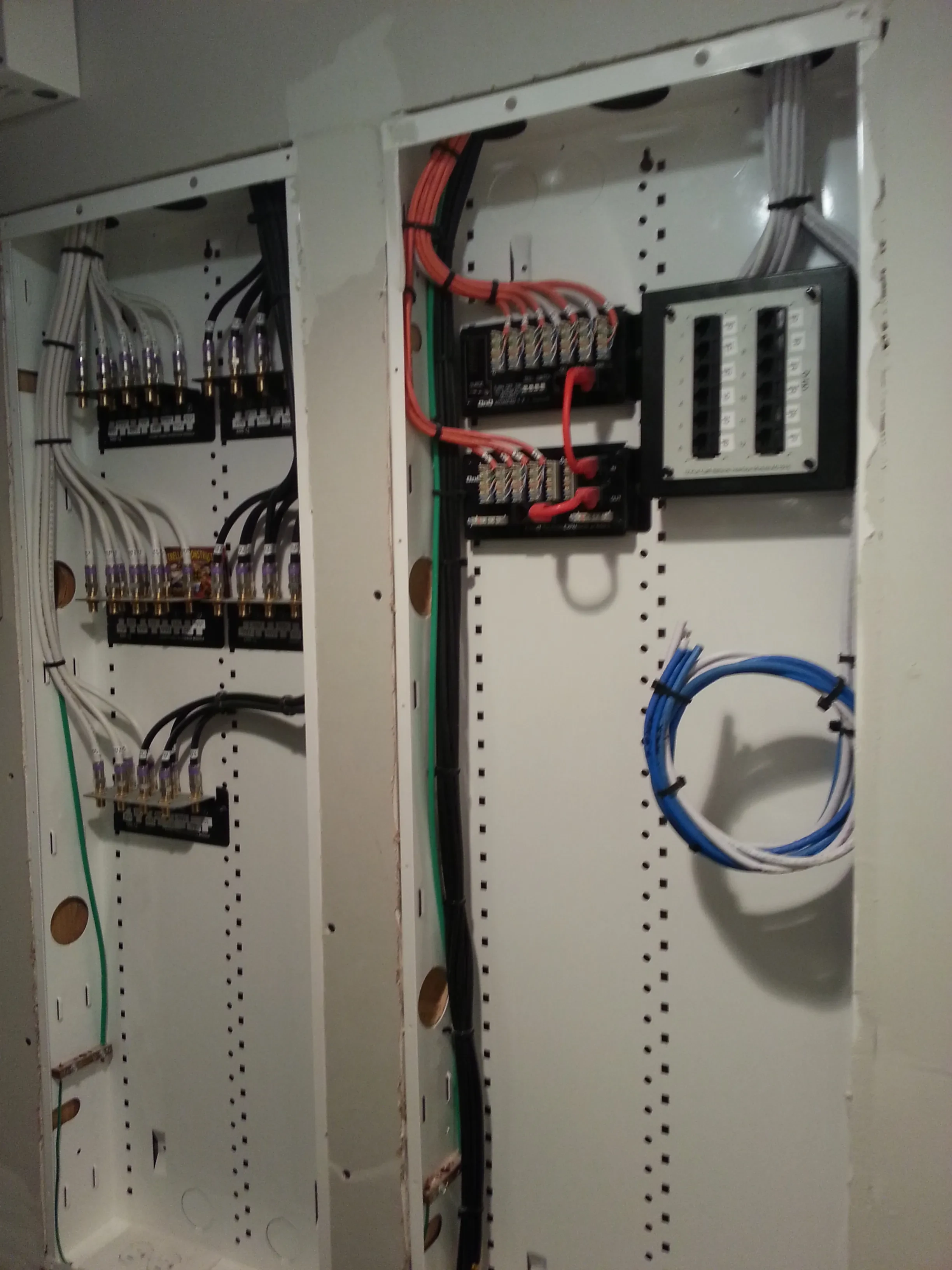 Corporate office structured cabling and fiber optic rack installation by Wiring Experts in Rosemont IL