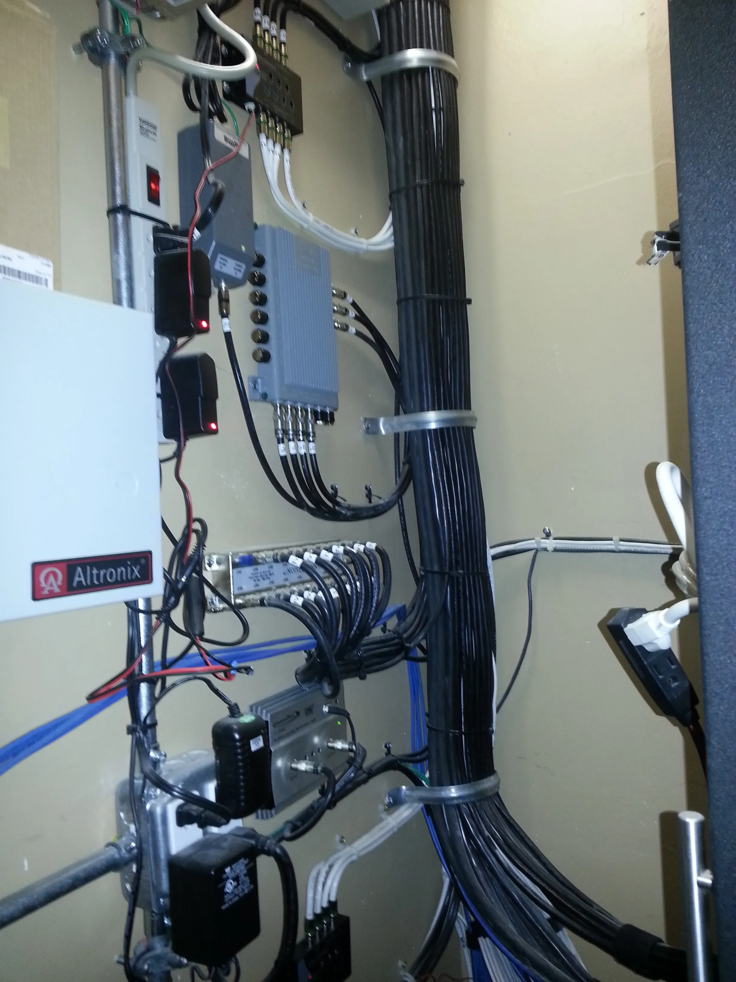 High density warehouse network cabling and patch panel termination by Wiring Experts in Des Plaines IL
